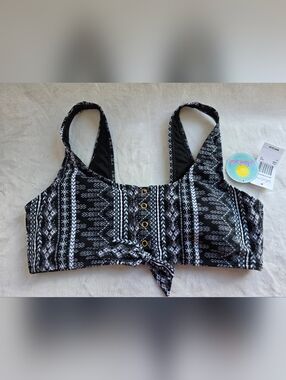 Island Soul Junior Bralette with Center Snaps Swim Top Size XL